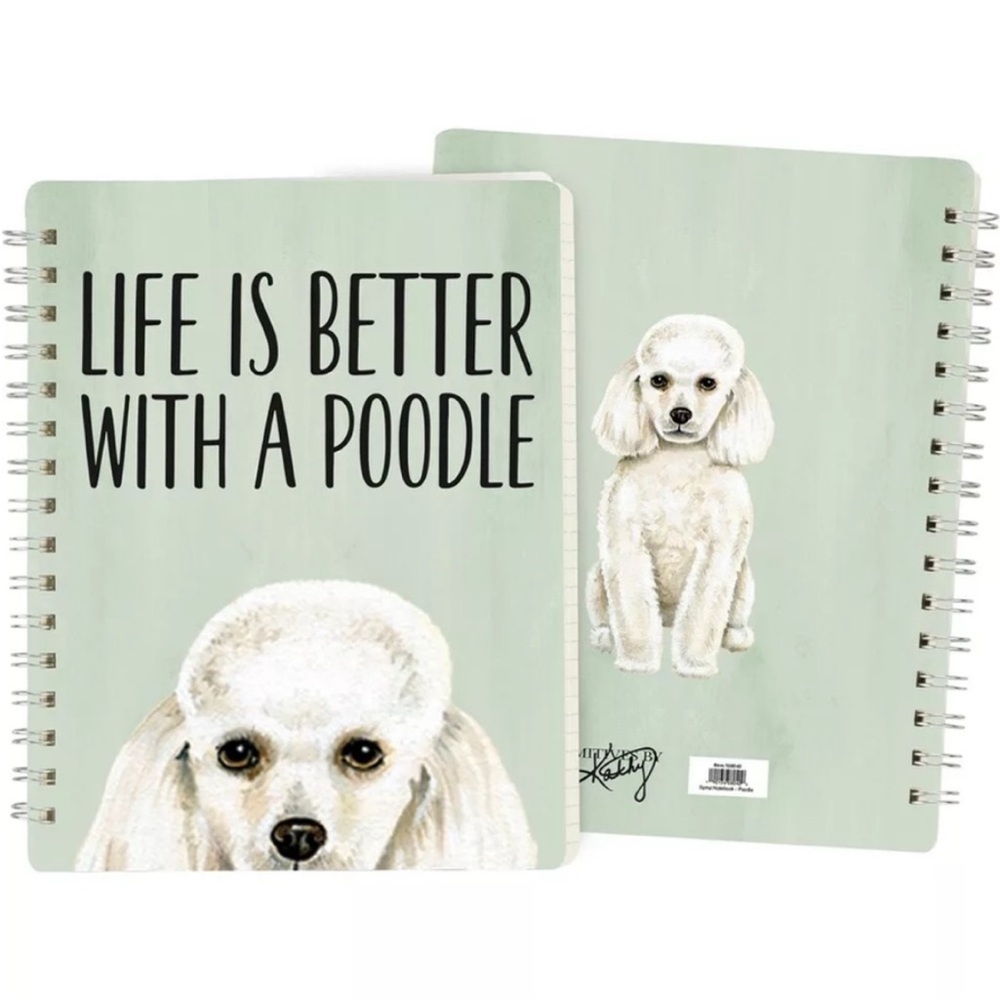 Primitives By Kathy-Spiral Notebook~"Life Is Better With A Poodle” NIP